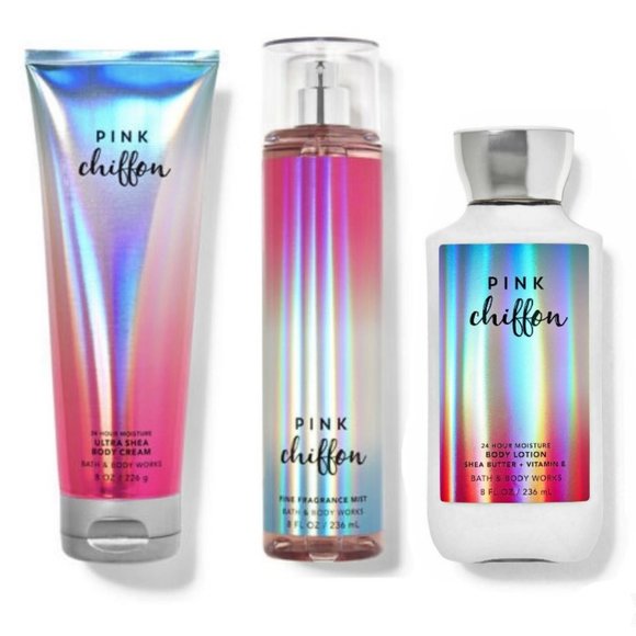 Bath & Body Works Bath & Body 3 Bath Body Works Pink Chiffon Body